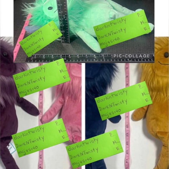 BNWT Jellycat Monster Set of 5 Cosmos, Jinx, Gibbles, Luda, Zeke! GET THEM ALL! - Picture 9 of 14